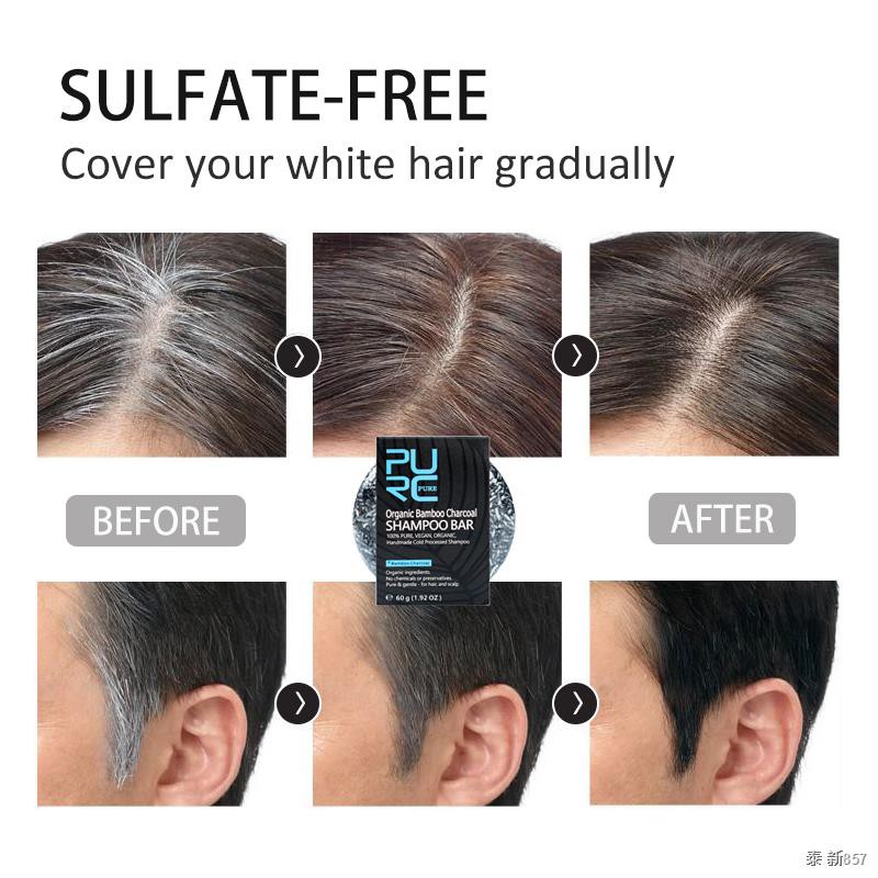 Gray White Hair Color Dye Treatment Bamboo Charcoal Clean Detox Soap Bar  Black Hair Shampoo Shiny Hair & Scalp Treatment | Shopee Thailand