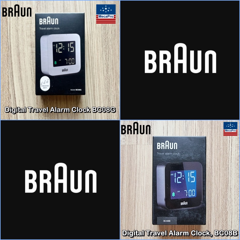 Braun® Digital Travel Alarm Clock นาฬิกาปลุก ดิจิตอล จอ LCD ขนาดกะทัดรัด เหมาะกับการเดินทาง