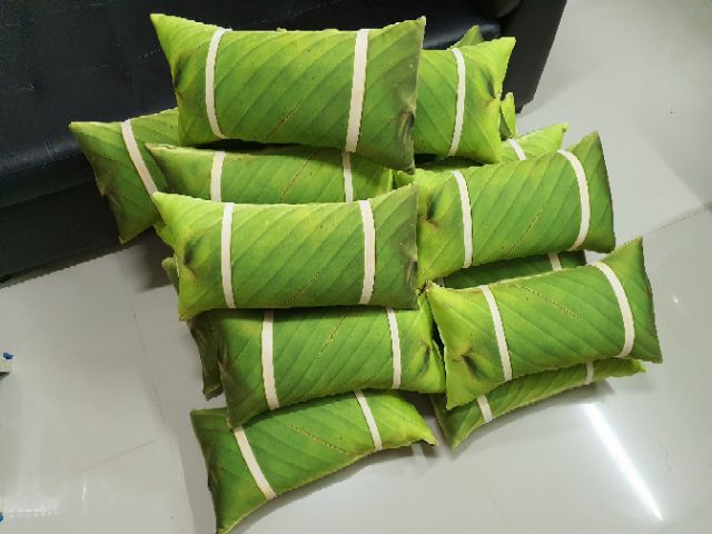 หมอนข้าวต้มมัด สีเขียวตองน่ากิน  (แบบยังไม่นึ่ง) 50ซม หมอนอิง หมอนพิมพ์ลายอาหาร หมอนหนุน - รูปที่ 4