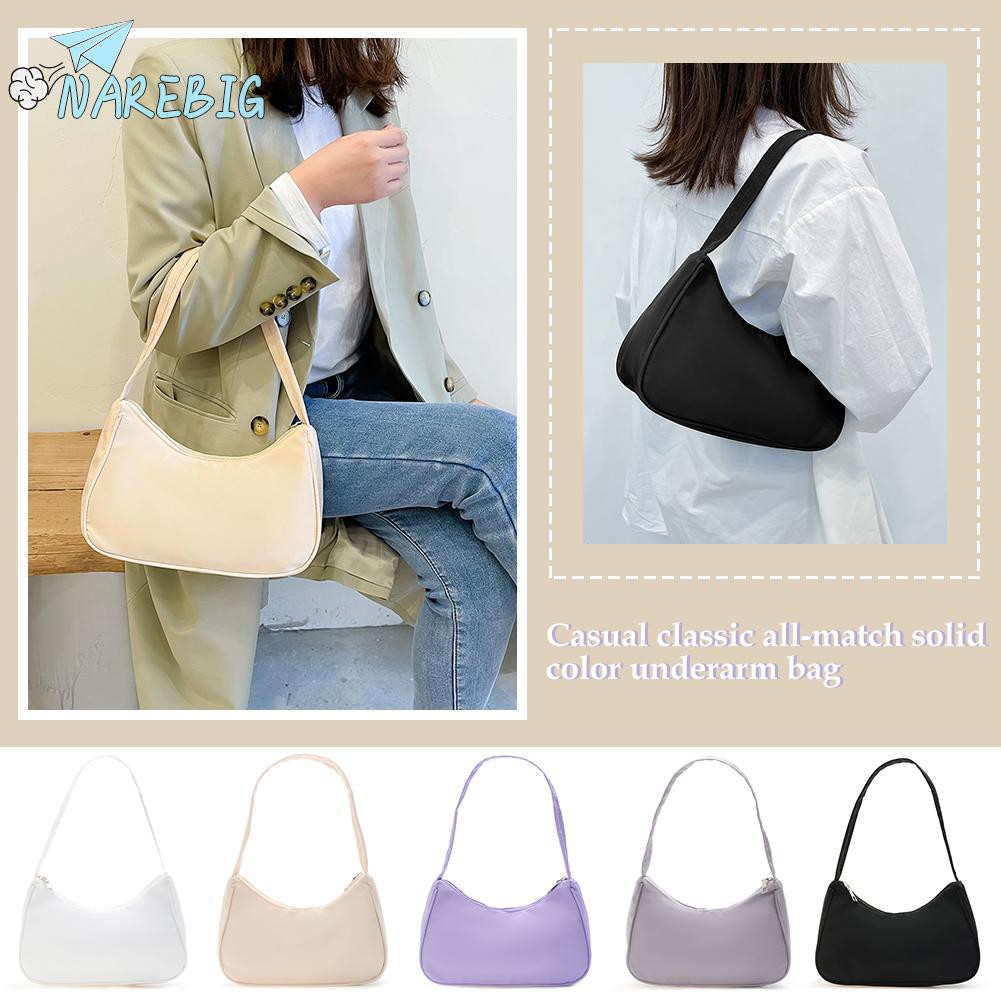 （Narebig） Cod กระเป๋าสะพายไหล่แฟชั่นสําหรับสตรีผ้าไนล่อนสีพื้น