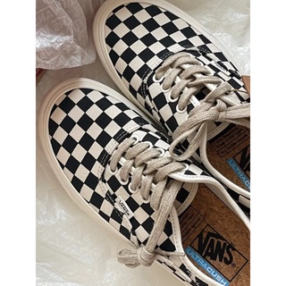 Vans ของแท้ รองเท้าผ้าใบลําลอง ข้อสั้น ลายตารางหมากรุก สไตล์คลาสสิก ย้อนยุค สําหรับผู้ชาย ผู้หญิง -1707