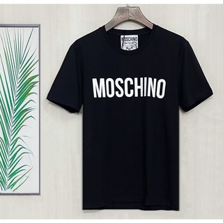 M0schin0 เสื้อยืดคอกลม แขนสั้น พิมพ์ลายโลโก้ แฟชั่นฤดูร้อน 2022