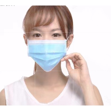 Luxie H102 หน้ากากอนามัย 50 ชิ้น (ไม่มีกล่อง) นำเข้า ป้องกันเชื้อโรค import surgical face mask