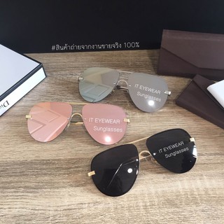 Eyewear_by.tm  แว่นกันแดด ทรงaviator รุ่น  prince สีเงิน โรสโกลด์ ดำ