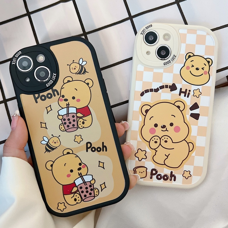เคส iPhone 15 14 13 12 11 Pro Max X XR XS Max 8 7 6 6S + Plus iPhone15 iPhone14 iPhone13 iPhone12 iPhone11 iPhone8 8Plus iPhone7 7Plus Big Camera Bee Honey Yellow Bear Soft Case