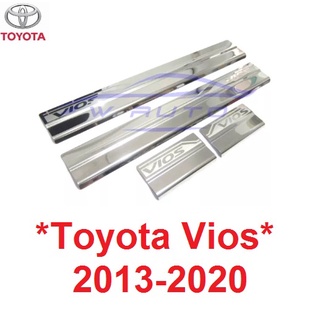 ชายบันได โตโยต้า วีออส TOYOTA VIOS 2013 - 2020 ชายบันไดประตู  กันรอยประตูสแตนเลส สคัพเพลท