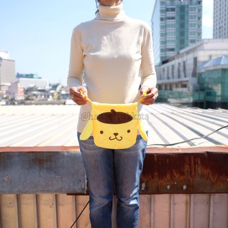 ถุงผ้าหูรูด หน้า Pompompurin ปอมปอมพูริน 8นิ้ว Sanrio ซานริโอ้ ซานริโอ