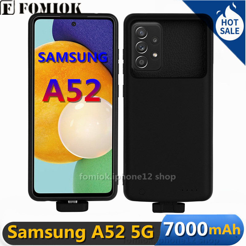 7000Mah 2In1 เคสหนังแบตเตอรี่สํารองสําหรับ Samsung Galaxy A21S M31S20Fe A51 A71 A31 S20 Plus Ultra Note 8 A20 A30 A50 A52 4G/5G M21 M30S M31S M30 A40S