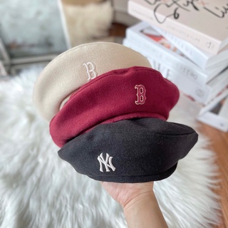 &lt;พร้อมส่ง&gt;หมวก MLB Flex Beret หมวกเบเร่ต์ ผ้า wool