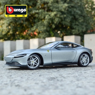 Bburago โมเดลรถยนต์ 1:24 Ferrari Roma สีเทา ของเล่นสําหรับเด็ก