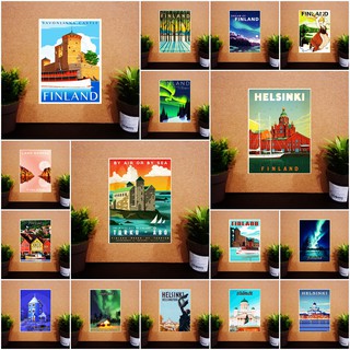 แม่เหล็กติดตู้เย็น ฟินแลนด์ 2×3 นิ้ว ของฝาก ของที่ระลึก Souvenir Fridge Magnet Finland set A 2x3"