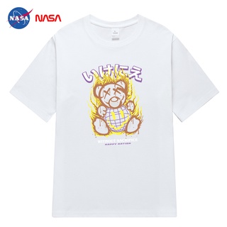 เสื้อยืดอินเทรนด์ผู้ชายอินเทรนด์ผู้หญิงNasa เสื้อยืดลําลอง แขนสั้น คอกลม ทรงหลวม แบบบาง แฟชั่นฤดูร้อน สําหรับผู้ชาย เหมา