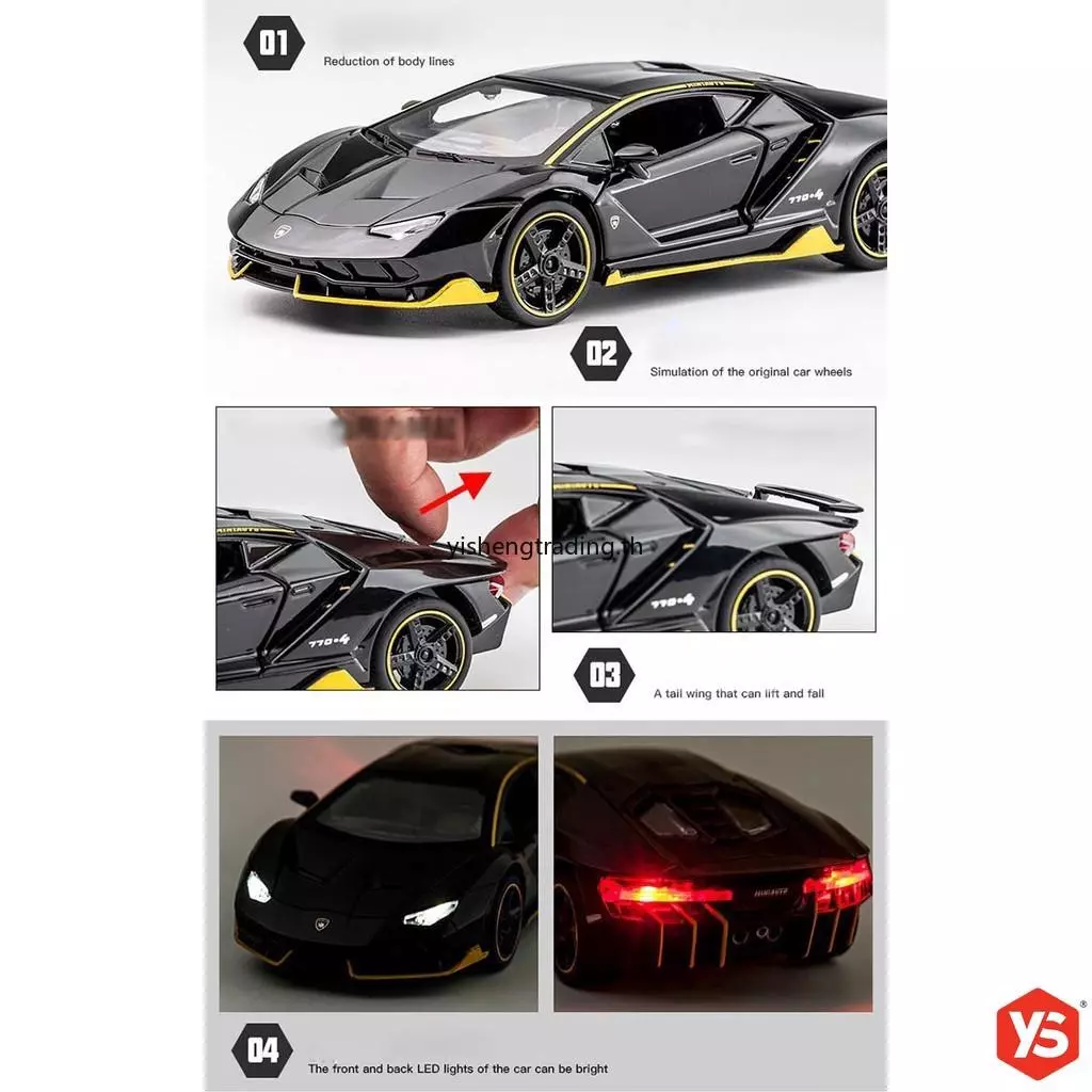 🔥ส่งไวจากไทย🔥​Transformers 5 LAMBOR CENTENARIO​ LP770 สเกล 1/32 โมเดล​รถ​เหล็ก​ มีเสียงมีไฟ​​ แลมโบ