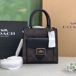 พร้อมส่ง แท้ 💯%Coach Mini Pepper Crossbody In Signature Canvas