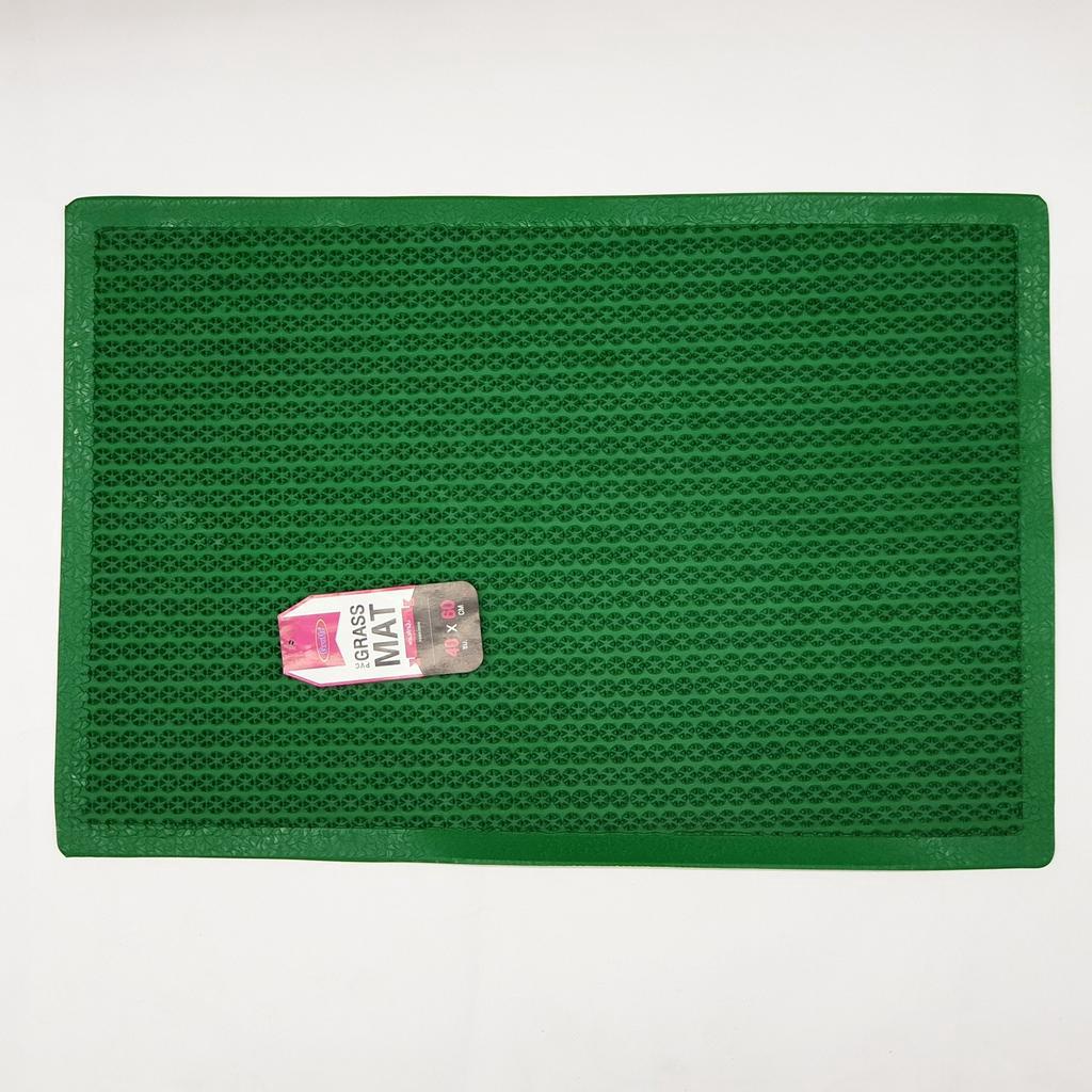 GlobalHouse พรมดักฝุ่นกันลื่น PGM9100GN ขนาด 40x60ซม. หนา 1มม. สีเขียว สินค้าของแท้คุณภาพดี