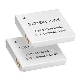 (แพ็คคู่ 2 ชิ้น)  แบตเตอร์รี่กล้องแคนนอน รหัสแบตNB-6L  NB6L  NB-6LH  NB6LH Camera Battery for Canon