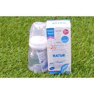 ขวดนมคอแคบ Natur Uhappy 2oz. (1แถม1)พร้อม จุก Smart BioMimic คอแคบ