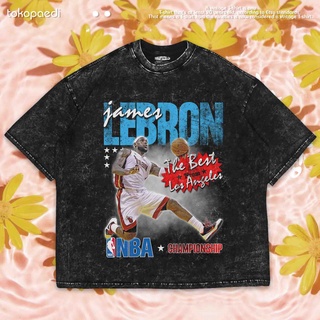 เสื้อยืดผ้าฝ้ายพิมพ์ลายขายดี เสื้อยืด Lebron JAME WASHING VINTAGE TEE (เสื้อยืด ขนาดใหญ่) | 001 | Unisex