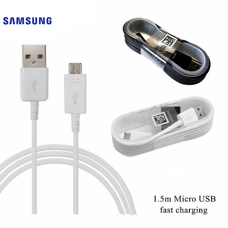 สายชาร์จ Samsung แท้ ยาว1.5 USB MICRO ใช้งานได้กับมือถือทุกรุ่น เช่น A5,A7,J2,J5,J7, S4,S5,S6 J7 Prime J2Prime J7 Note4