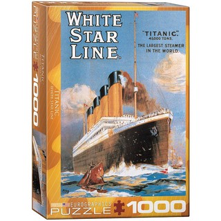 WHITE STAR LINE TITANIC (Vintage Poster) - จิ๊กซอว์ 1000 pc PUZZLES EUROGRAPHICS