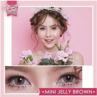 Kitty kawaii คอนแทคเลนส์ ขนาดมินิเท่าตา รุ่น Mini Jelly สีน้ำตาล ค่าสายตา -50 ถึง -400 รายเดือน