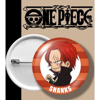 ONEPIECE BADGE เข็มกลัด วันพีช ฟ้า แซงคูส แดง SHANKS