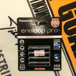 ถ่านชาร์ต Panasonic eneloop pro AAAx4 ความจุ 950mAh มอก.2217-2548 by ครูแว่น frogmangear