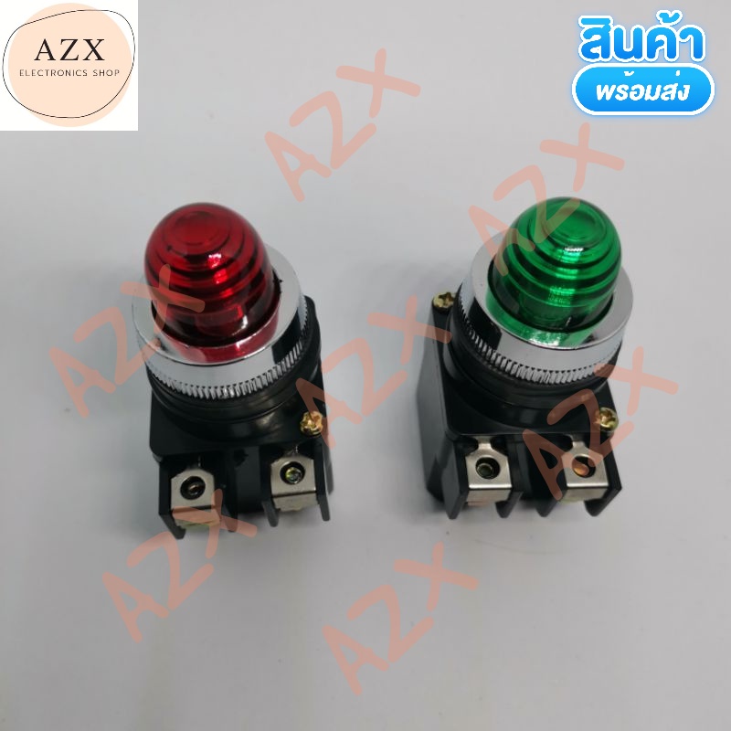 พร้อมส่ง! หลอดไฟโชว์​25มิล​220v-240vสีแดง​เขียว​ขนาด25มิล​ Lsmp6.3v 0.15a สินค้า​พร้อม​ส่ง​