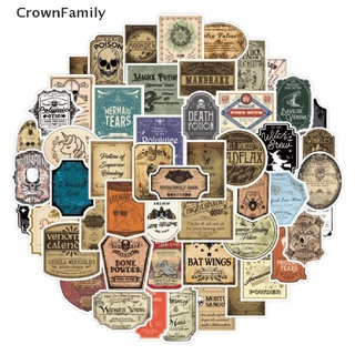 (Crownfamily) สติกเกอร์ฉลาก ลายการ์ตูน สําหรับตกแต่งกระเป๋าเดินทาง กีตาร์ แล็ปท็อป สเก็ตบอร์ด 50 ชิ้น