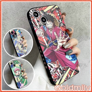 🔥 เคสไอโฟน11ลูฟี่ ONE PIECE เคสการ์ตูนลายแถบข้างขอบเหลี่ยม เคสซิลิโคนสำหรับ iPhone 13 Pro Max Xr เคส i8plus X 7 8+ เคสไอโฟน7พลัส 6 เคสi11 xr SE2 2020 เคสไอโฟน11 6s เคสไอโฟน6splus 12 XS 11 เคสi12 โปร เคสไอโฟน13 Luffy &amp; Chopper &amp; Sanji Apple Case