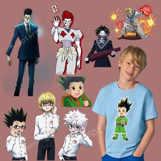 แผ่นสติกเกอร์รีดร้อน ลาย Hunter X Hunter DIY สําหรับตกแต่งเสื้อผ้า