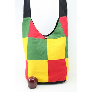 สินค้าราสต้า Bag Big Size Shoulder Button Green Yellow Red กระเป๋าสะพาย RASTA ใยธรรมชาติสีราสต้า ขนาด18×1นิ้ว