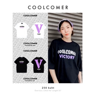 [LEEE]Coolcomer-CL002:เสื้อยืดโอเวอร์ไซส์สกรีนลาย คอกลม