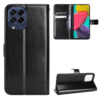 เคสสำ Samsung Galaxy M33 5G Case Flip PU Leather Phone Casing Samsung M33 5G คสโทรศัพท์มือถือ Back Cover