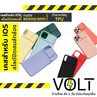 🔥ล้างสต๊อก [คละสี] เคส สำหรับ iOS เคสสไลด์ ปิดเลนส์กล้อง TPU CAMERA PROTECT PHONE CASE มีครบทุกรุ่น!!