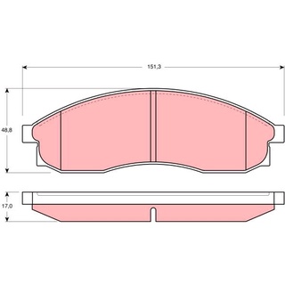 ผ้าดิสเบรคหน้า NISSAN CEFIRO A32 3.0 1996-2002 SKYLINE R34 2.5 1998-2000 GDB3107 TRW