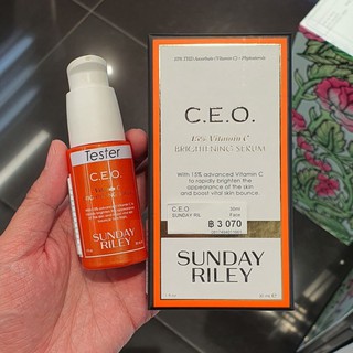 SUNDAY RILEY C.E.O. Rapid Flash Brightening Serum 30ml เซรั่มบำรุงผิวที่ผสานวิตามินซีเข้มข้น 15% บำรุงผิวขั้นสุด!!!