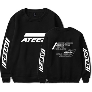 Ateez เสื้อกันหนาว ผ้าฝ้าย สไตล์ฮิปฮอป สตรีท ขนาดใหญ่ 4XL 370B สําหรับผู้ชายและผู้หญิง