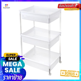 ชั้นวางของพลาสติก 3 ชั้นมีล้อ KEYWAY AP373PLASTIC SHELF WITH CASTERS KEYWAY AP373