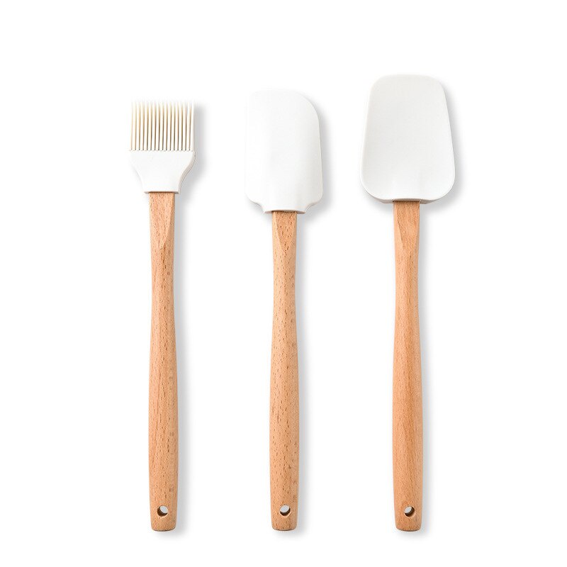 3Pcs Silicone Kitchen Spatula Pastry Tools Set Baking Spoon Spatula   5d072279ac8bb5acd254f48dab64e4b1