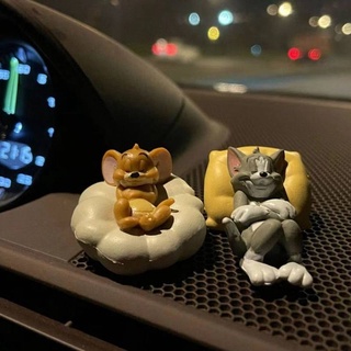 Cat and Mouse Sleeping Tom Jerry Car Decoration Doll Desktop Decoration Hand-Made Model Toy Ins Auto department store supplies