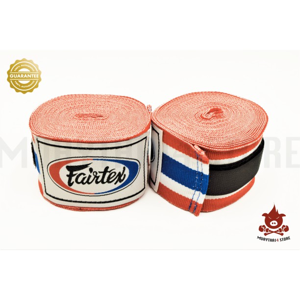 ผ้าพันมือ Hand Wrap Fairtex Thai Pride Color สีธงชาติไทย แดง ขาว น้ำเงิน HW2