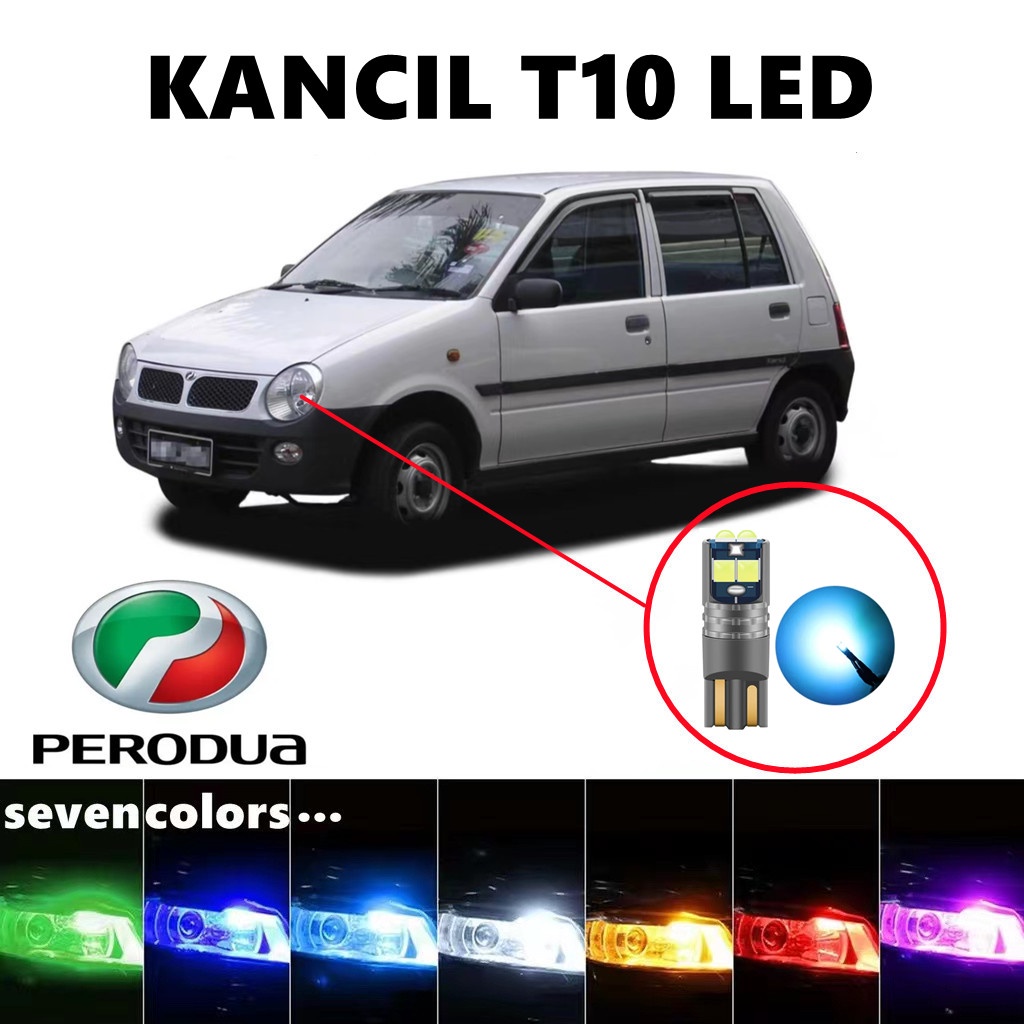 [PERODUA] Kancil 1PC หลอดไฟ LED T10/W5W 10LED สําหรับประตูด้านข้างไฟบูตรถไฟหน้าขนาดเล็กป้ายทะเบียน