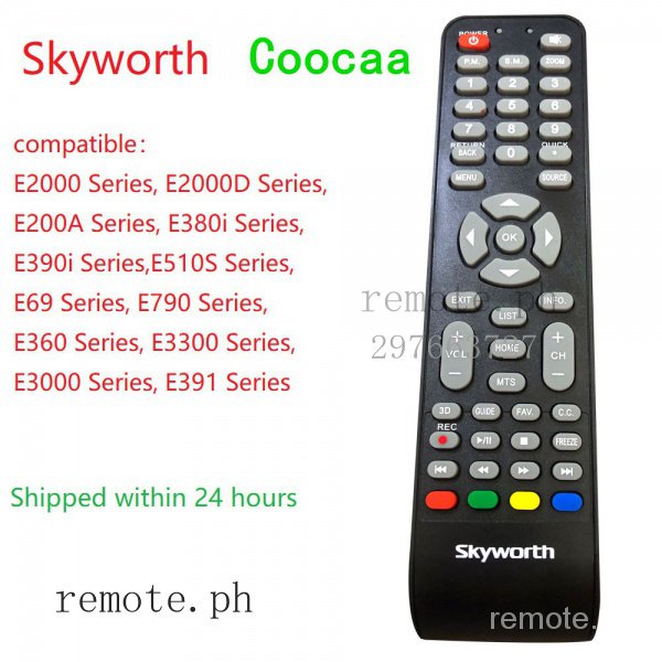 รีโมททีวี Universal Coocaa Skyworth E2000/E2000D/E200A/3000/E390i/E69/E400/E790 สําหรับ Coocaa 40E36YC, 40E39YC