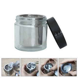 REDD   Diamond Washing Cup Gemstone Cleaning Glass Jar Bottle with Metal Sieve Cleaner