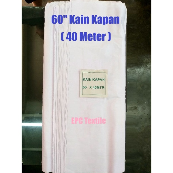 Epc 60" Kain Kapan Cotton Putih / Kain Putih 60" แดง