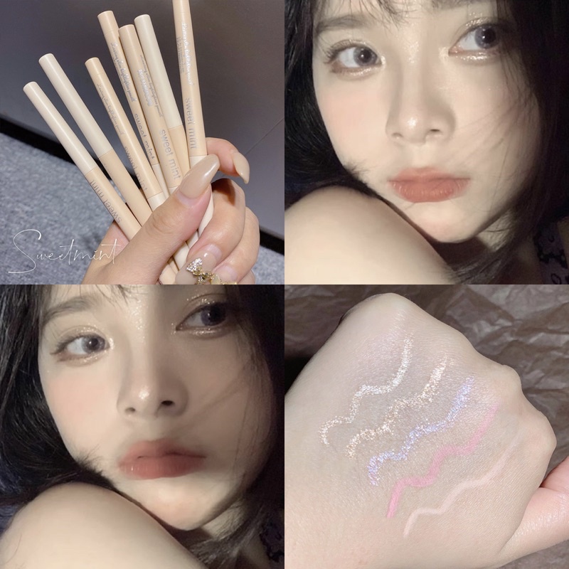 S-17🌟สินค้ามีพร้อมส่ง⚡️Sweet Mintปากกาอายเเชโดว์ ไฮไลท์กลิตเตอร์ เนื้อไหม ไฮกลอส ประกายมุก แวววาว กันน้ำ ติดทนนานตลอดวัน - รูปที่ 2