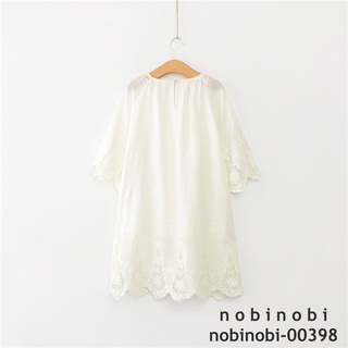 nobinobi-00398 (เดรสสีขาวฉลุลายลูกไม้)