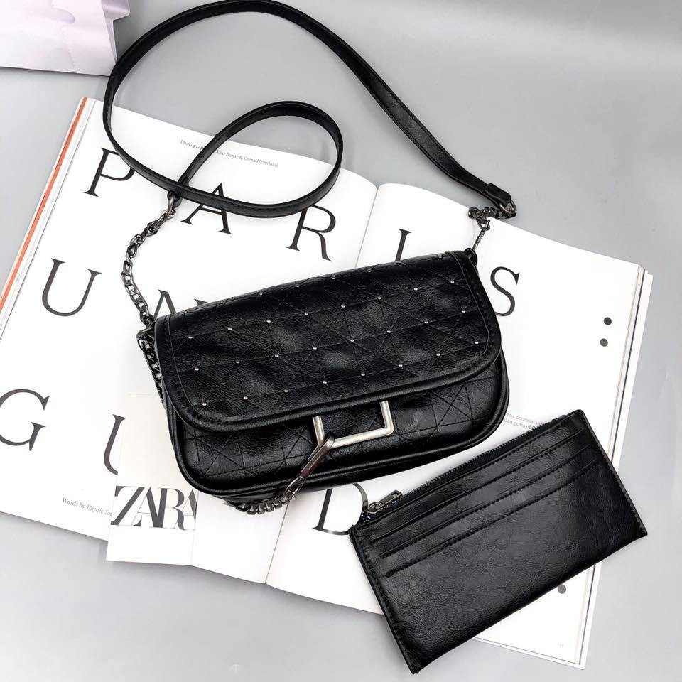 Set zara Bag With Wallet, กระเป๋าถือผู้หญิง zara, กระเป๋าสตางค์ผู้หญิง