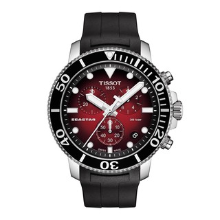 Tissot Seastar 1000 Chronograph ทิสโซต์ ซีสตาร์ 1000 สีแดง ดำ T1204171742100 นาฬิกาผู้ชาย